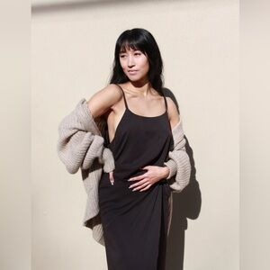 Na Nin Bobbie Vintage Wash Modal Wrap Skirt, M